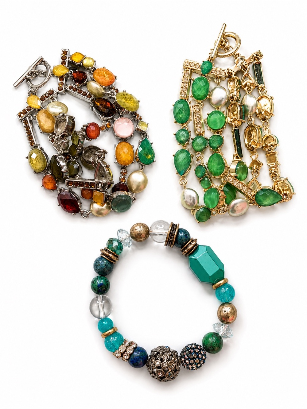 Bracelet Bundle Beaded Colorful Set of (3)